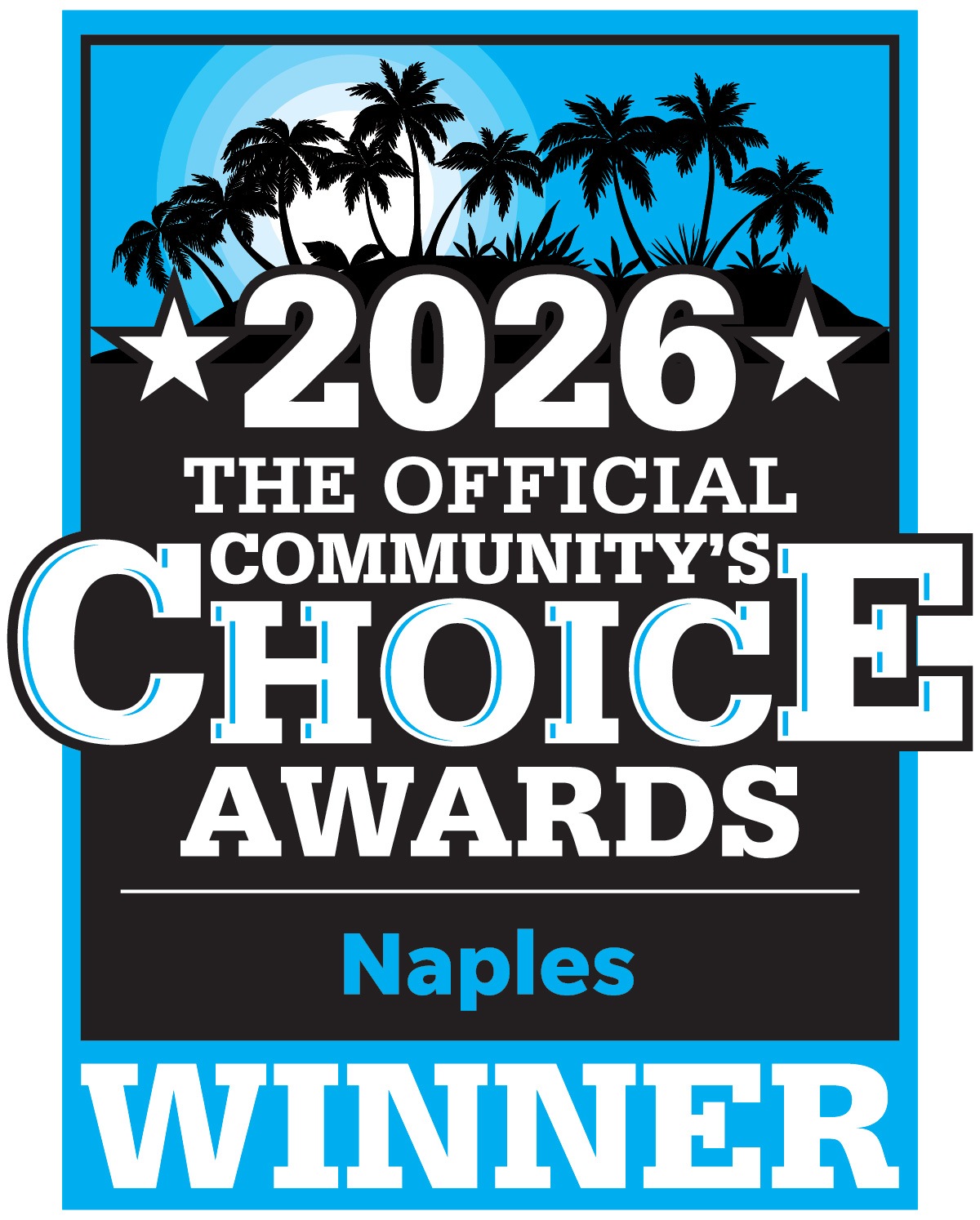 2026 Naples Community’s Choice Awards winner recognition for Ave Rides