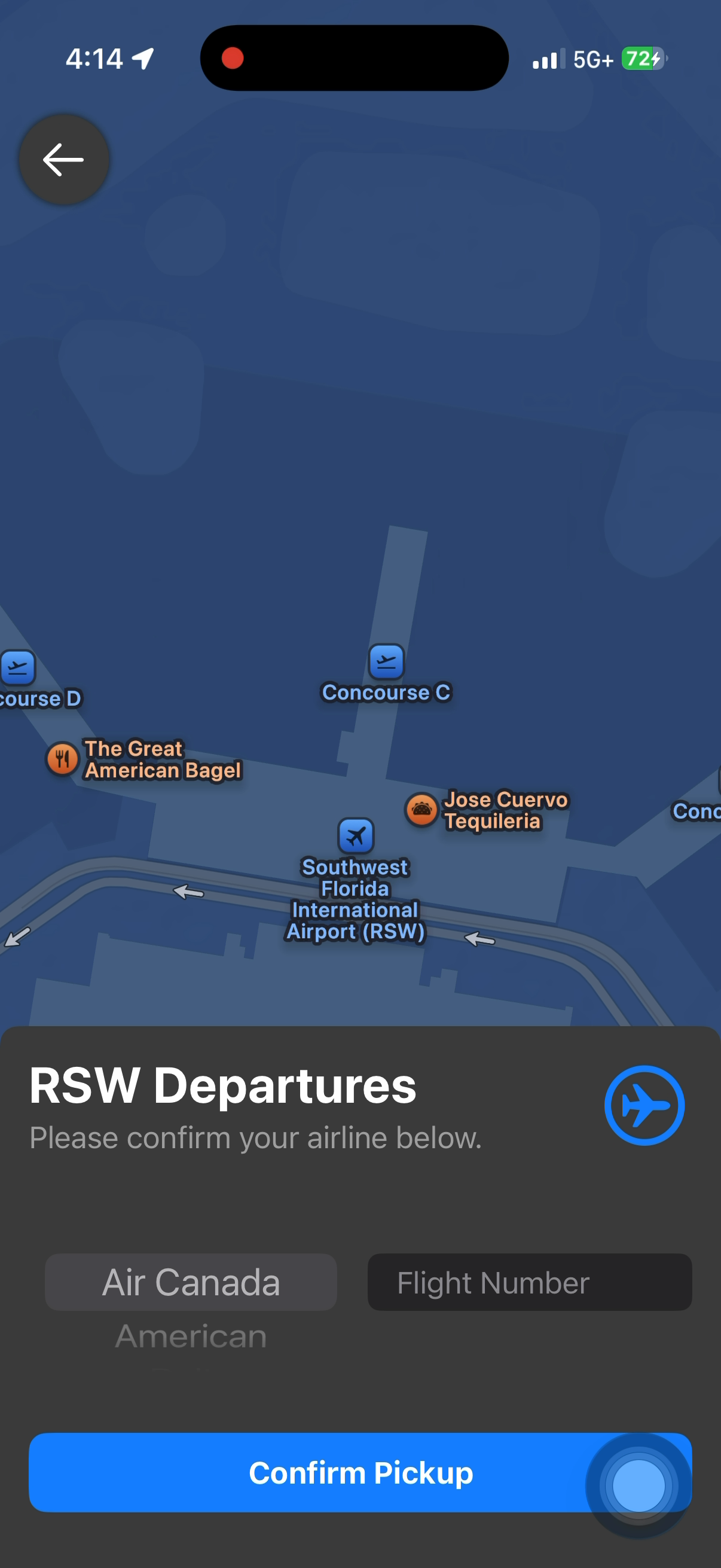 Ave Rides — RSW Departures pickup